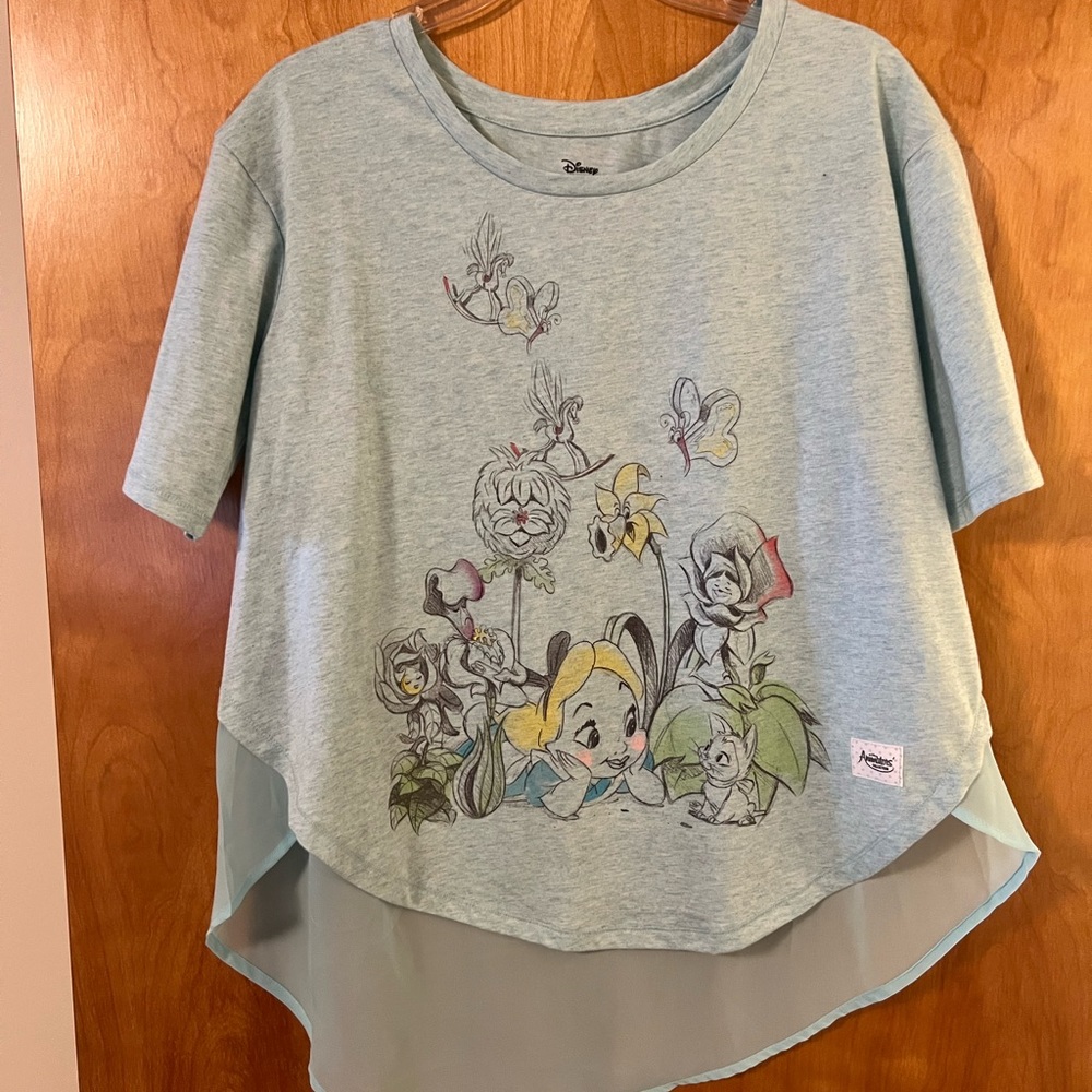 Disney Store Alice In Wonderland Shirt Top Blue Animators Collection Medium - Picture 2 of 10